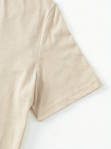 INAWLY 萬聖印花T恤 - 杏色 - 查看 4