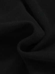 SHEIN Young Girl Heart & Slogan Graphic Sweatshirt - Black - View 3