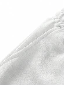 Manfinity Homme 男士字母圖案袋鼠口袋抽繩連帽衫和運動褲 - 白色 - 查看 4