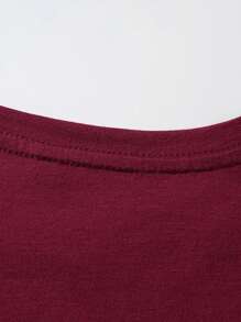 SHEIN EZwear 大碼字母圖案T恤