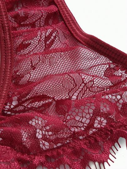 Esselle Bloemen Kanten Underwire BH Slipje Verleidelijke Lingerie Set view 6