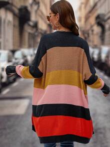 SHEIN LUNE 1 件拼色落肩开衫 - 彩色 - 查看 2