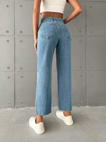 EURMUSE High Waist Straight Leg Jeans