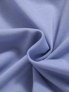 SHEIN 女小童愛心和標語圖案落肩袖運動衫 - 淺藍色 - 查看 4