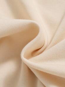 SHEIN 女小童愛心和標語圖案落肩袖運動衫 - 杏色 - 查看 5