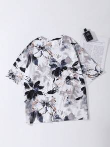 SHEIN Unity Camiseta con estampado floral - Multicolor - Ver 2