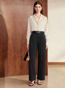 BizChic Pantalones de pierna ancha unicolor