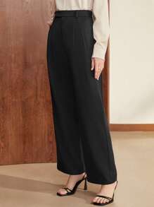 BizChic Pantalones de pierna ancha unicolor