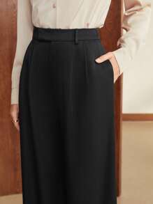 BizChic Pantalones de pierna ancha unicolor