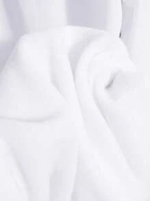 Men Letter Graphic Thermal Lined Sweatshirt - White - View 8