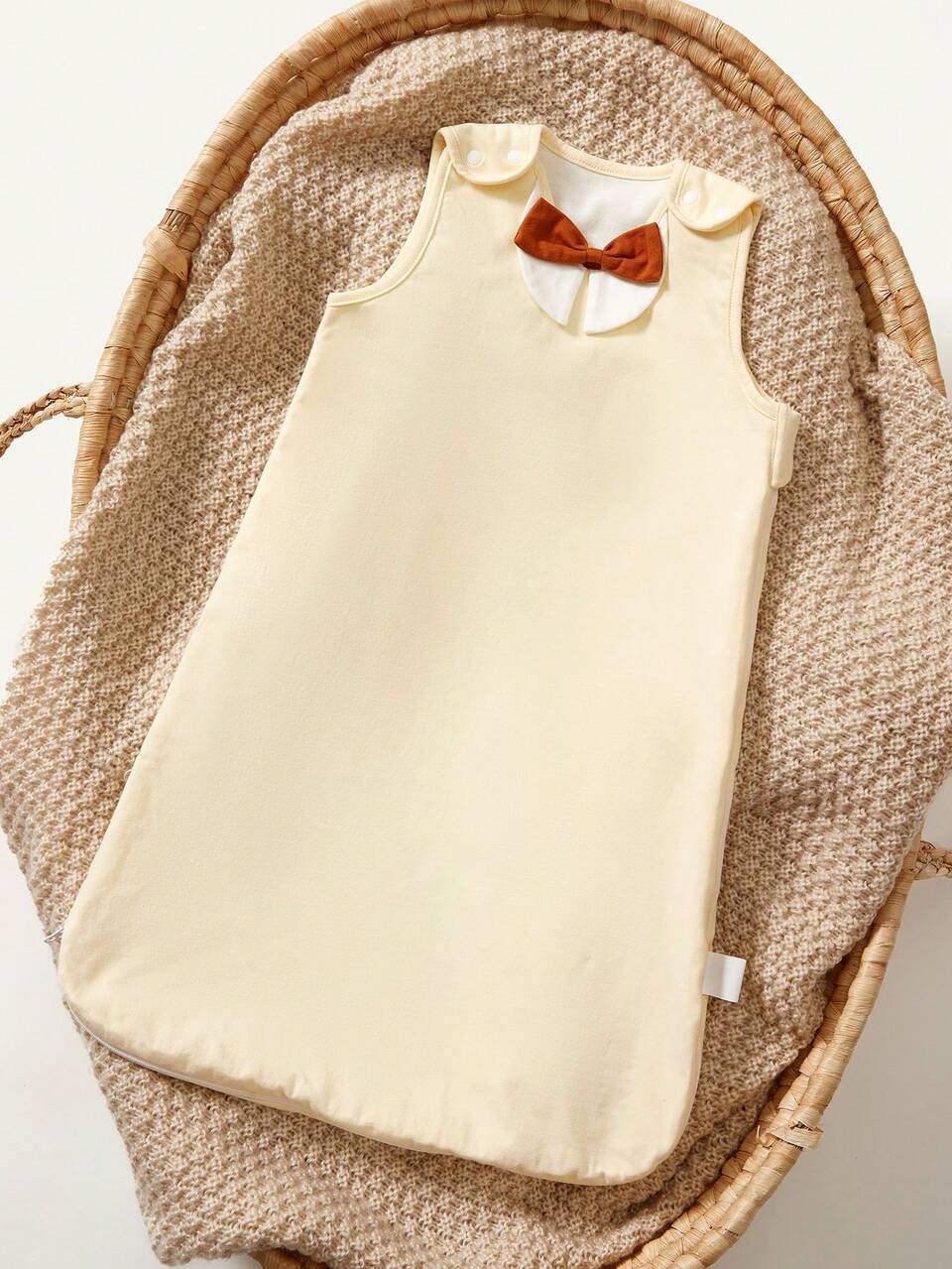 1pc Baby Bow-knot Decor Fabric Sleeping Bag For Daily Life