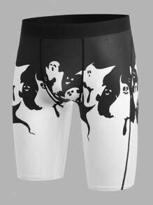Heren Halloweenprint Bikershort