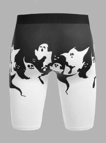 Heren Halloweenprint Bikershort