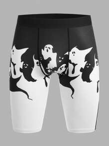 Heren Halloweenprint Bikershort