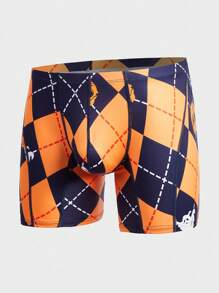 Men Halloween Geo Print Boxer Brief - Multicolor - View 1