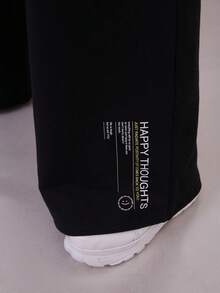 SHE(IN) BRASIL Đồ họa Khẩu hiệu Quần ống rộng - màu đen - Xem 4