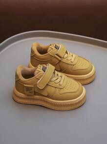 1 Pair Kids Hook And Loop Sports Shoes, Casual All-Match Style, Yellow, For Girls - Yellow - View 6