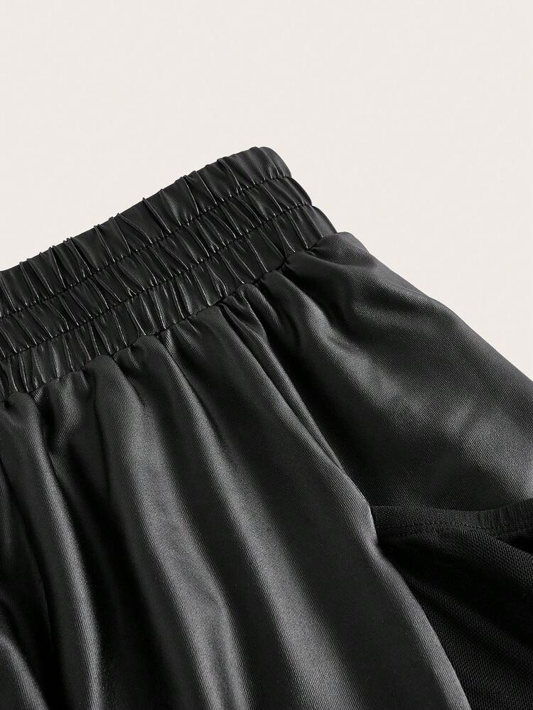 Solid Mesh Insert Top & Shorts