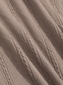 DAZY 素色大圓領魚尾裙下擺連衣裙 - 摩卡棕 - 查看 8