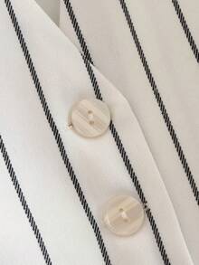 Striped Print Vest Blazer