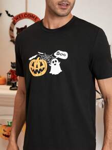 Hombres Conjunto de pijama con estampado de halloween - Multicolor - Ver 4