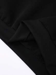 Áo hoodie họa tiết chữ cái nam - màu đen - Xem 6