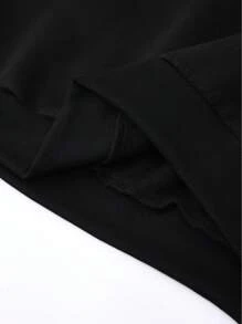 SHEIN EZwear Plus Letter Graphic Drop Shoulder Sweatshirt Graduation,Back To School Outfits,Graduation,Teacher Outfits For Women,Back To School Pullover Fall Outfit Winter Autumn