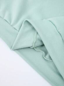 INAWLY 字母爱心印花保暖套头衫，适合冬季毕业、返校、毕业典礼、教师节等场合，女士款，秋季返校季必备 - 薄荷綠 - 查看 3