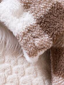 Đứa bé gái Họa tiết kẻ sọc trâu Teddy Hoodie & Quần - Nhiều màu - Xem 6
