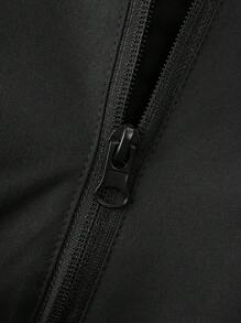 Manfinity Homme Men Bird Pattern Hooded Padded Coat - Black - View 6