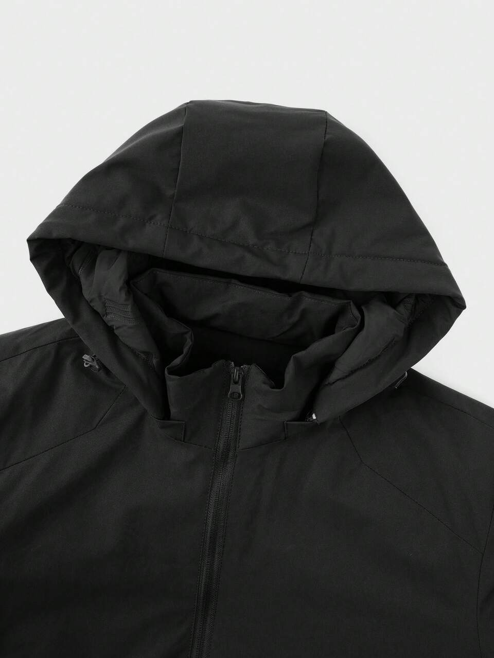 Men Bird Pattern Hooded Padded Coat