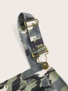 SHEIN Coolane Camo Print Pinafore Dress Without Tee - Multicolor - View 4