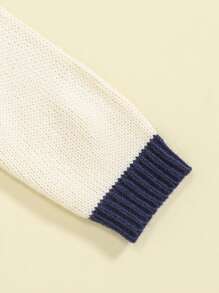 SHEIN Baby Boy Plaid Pattern Bow Front 2 In 1 Sweater - Multicolor - View 5