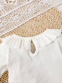 Bebé niña 3 piezas ribete con fruncido Camiseta & 3 piezas Sombrero - Multicolor - Ver 6