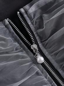 Aveloria Top de tirantes fruncido exagerado ribete fruncido