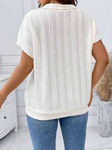 Calvaya Hơn Một nửa khóa kéo tay cánh Áo nỉ - Màu be - Xem 2