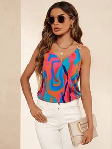 SHEIN Clasi In Toàn bộ Cami ngọn - Nhiều màu - Xem 3