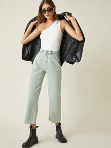 SHEIN BASICS Body casual sin mangas de unicolor para mujer, verano - Blanco - Ver 6