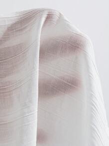 DAZY Áo sơ mi tay dài lệch vai phía trước - trắng - Xem 10