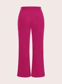 SHEIN Clasi Talla grande Pantalones acampanados unicolor con cinturón
