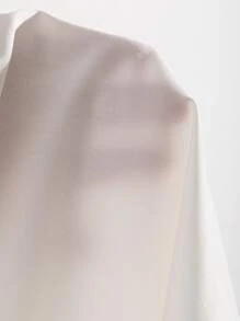 DAZY 素色荷葉邊前紐扣襯衫 - 白色 - 查看 13