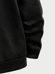 SWAVVY 男士字母圖形運動衫 - 黑色 - 查看 4