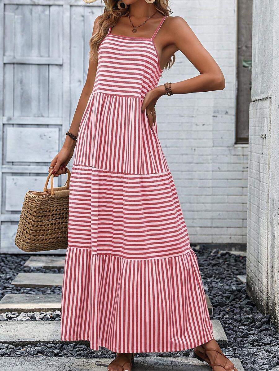 Breezaya Đầm Viên lá sen Sọc Giải trí - Nhiều màu - Xem 1