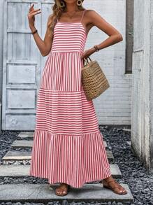 Breezaya Đầm Viên lá sen Sọc Giải trí - Nhiều màu - Xem 3