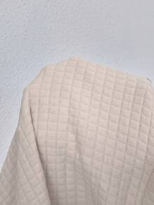 SHEIN LUNE 翻蓋口袋落肩袖前紐扣夾克 - 杏色 - 查看 7