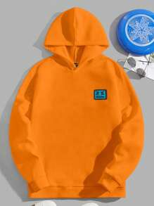Manfinity VCAY Nam Đồ họa Hoạt hình Lót nhiệt Hoodie - trái cam - Xem 1