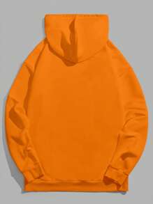 Manfinity VCAY Nam Đồ họa Hoạt hình Lót nhiệt Hoodie - trái cam - Xem 2