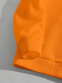 Manfinity VCAY Nam Đồ họa Hoạt hình Lót nhiệt Hoodie - trái cam - Xem 6