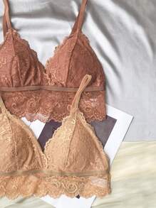 2packs Floral Lace Bralette - Multicolor - View 6