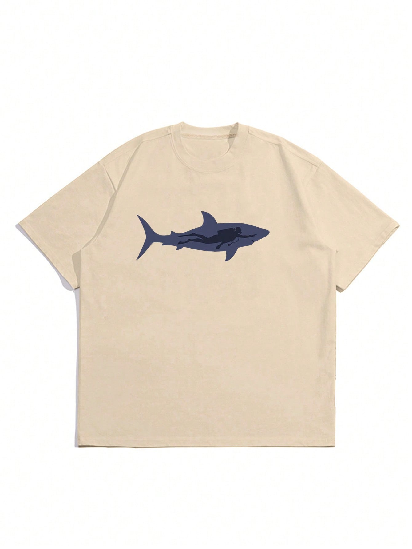 Men Shark Print Tee